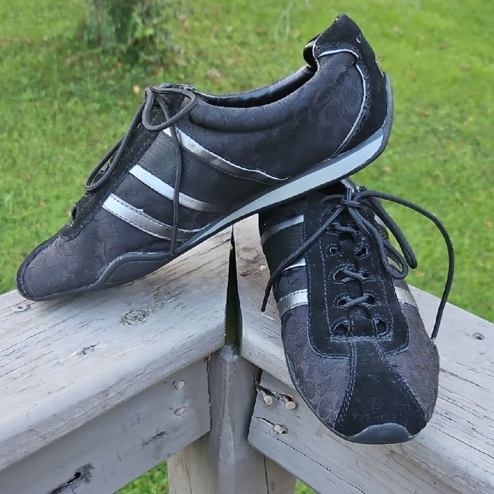 Coach Remonna Sneakers Black Signature Jacquard Size 8